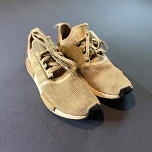 Adidas NMD R1 Tan Beige Primeknit Sneakers Men's Size 11.5 Shoes BY9920